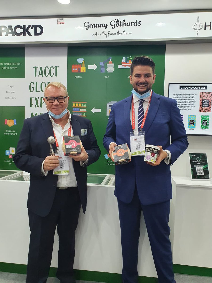 Thanks to our business partners at @TACCTGLOBAL you can get to taste our ice cream and see our brand new packaging at Gulfoods Hall 5 Power Brands stand B5-19