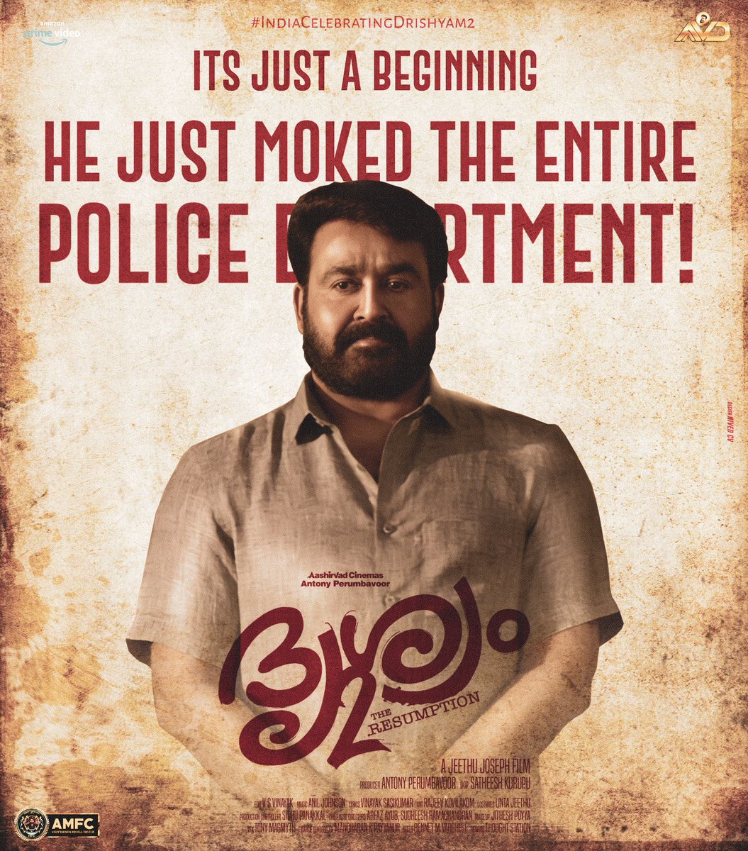 _AMFCOFFICIAL's tweet photo. Class is permanent .. I repeat permanent .
He just moked the entire police department! 🔥
.
.
.
.
.
It's just a beginning 💯😍.....

#IndiaCelebratingDrishyam2
#mohanlal @mohanlal #Drishyam2 https://t.co/lowu4BMo9V