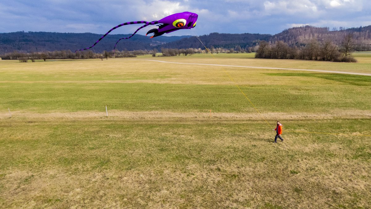 An aerial photo of a kite and a kiter shot with a camera lifted by a kite 😊 🪁🪁🪁

#kiteaerialphotography #KAP #kite #kiteflying #trilobite #kiter #trilobitekite #Planinskopolje #flying #aerial #meadow #karstfield #Slovenia #KAPJasa #kiteclub