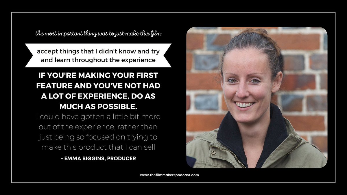 "The most important thing was to just make this film. If you're making your first feature and you've not had a lot of experience, do as much as possible." #filmmaking advice from <a href="/The_Producer/">Emma Biggins</a>.

Listen to our #podcast here: 
🎧 spoti.fi/2NzlK8A 
🍎 apple.co/3jRGsfO