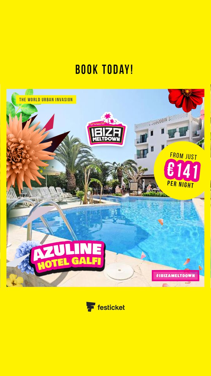 Meltdownevents_'s tweet photo. Book your hotels directly from our @festicket ticket page 🏨⁣
⁣
We have 3 different options from just €141 per night 🤯
⁣
Payment plans available 💶
⁣
Book now 🔗⁣https://t.co/K08oW9wGj0 https://t.co/8hKwQ3ThR6