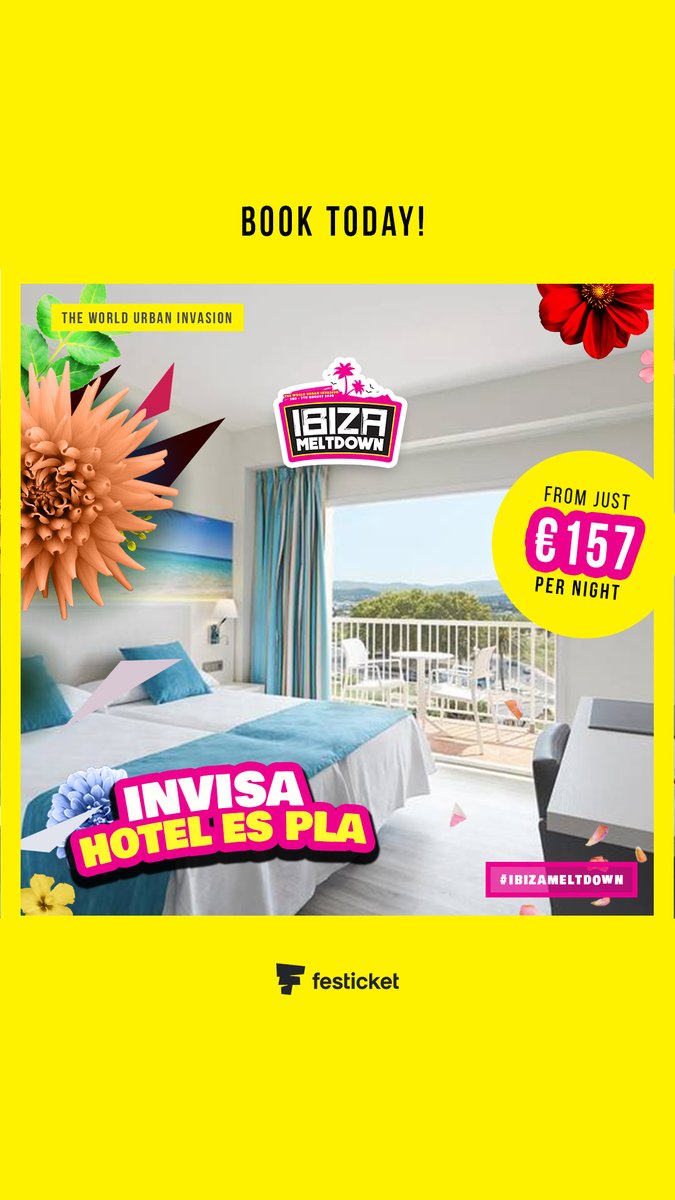 Book your hotels directly from our @festicket ticket page 🏨⁣
⁣
We have 3 different options from just €141 per night 🤯
⁣
Payment plans available 💶
⁣
Book now 🔗⁣meltdownevents.com