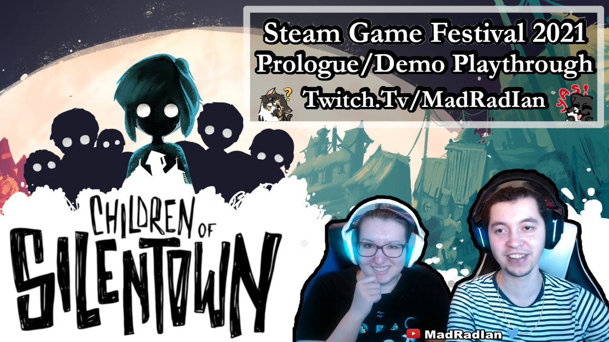 Currently rendering a playthrough of the Children of Silentown demo that was available in Steam Festival. It's a cool aesthetic point & click game that I'd like to play the whole story of. I'm pretty proud of the thumbnail I made for the YouTube video. https://t.co/M7g4xbhx8U