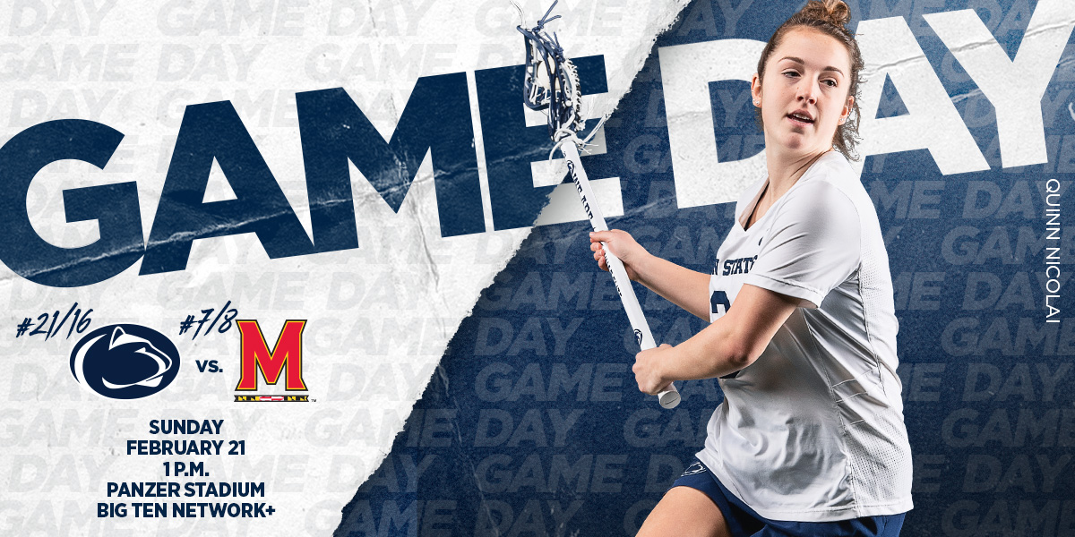 PennStateWLAX's tweet photo. Rise and shine, it's Game Day in Happy Valley!!! The No. 21/16 Nittany Lions take on No. 7/8 Maryland at 1 pm! Watch us on Big Ten Network+! #WeAre #HipHipLetItRip

📺https://t.co/c0iz6a3LEv
📊https://t.co/8ytwr4xM2q https://t.co/mkFtRi2cG5