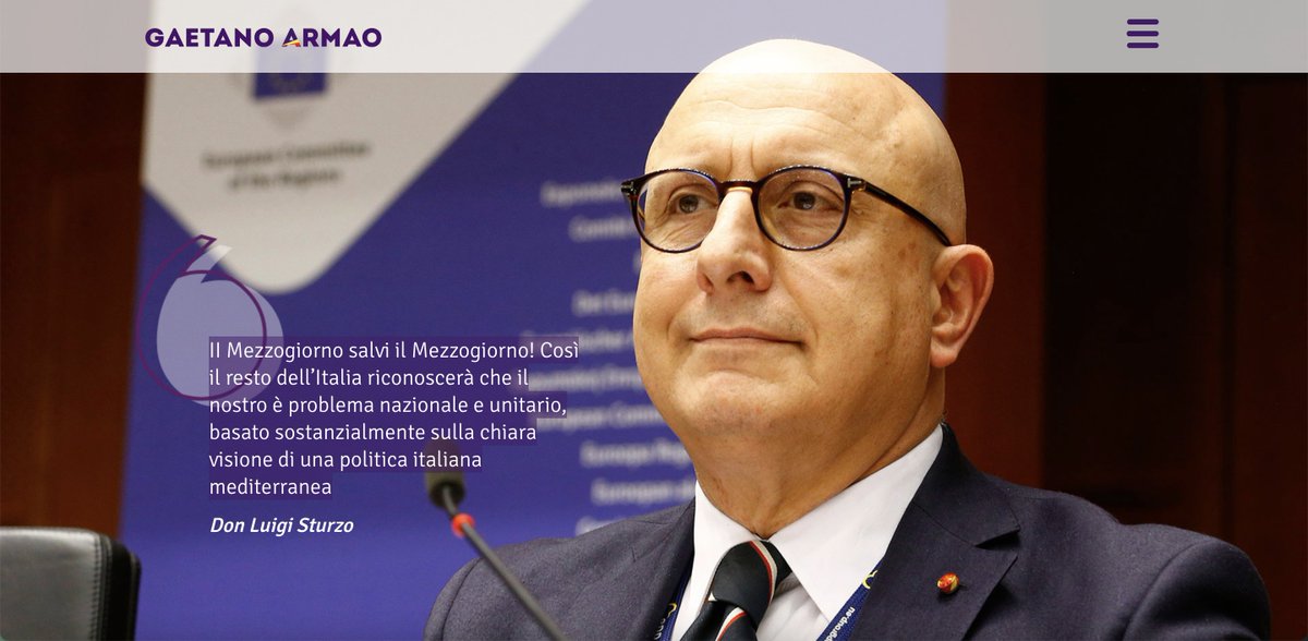 Da ieri il mio nuovo blog personale gaetanoarmao.eu è online. Un canale diretto in cui troverete aggiornamenti quotidiani sulla mia attività di Vicepresidente ed Assessore all'economia della Regione Siciliana.
Vi aspetto in tanti.