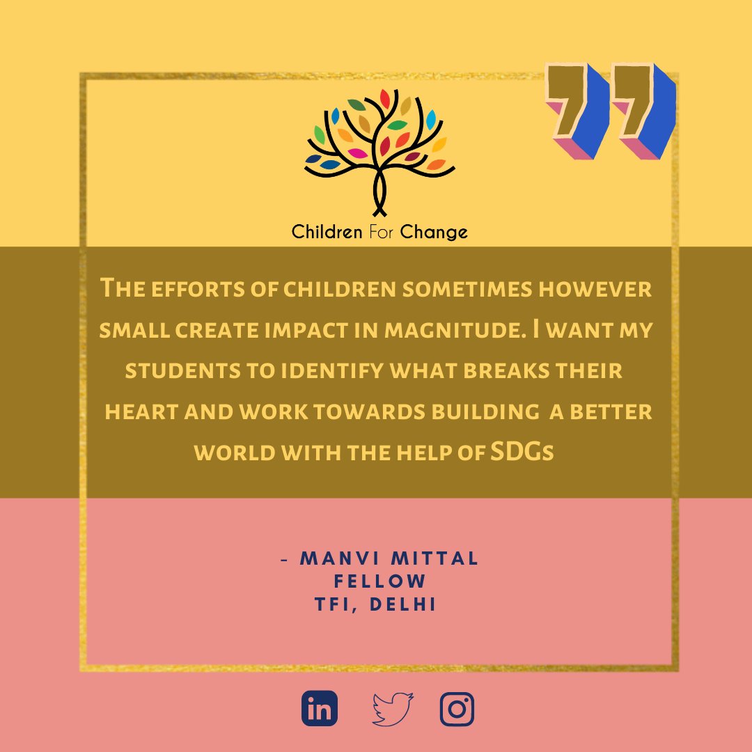 Read why Manvi Mittal took SDGs to her classroom❣
.
.
.
#teacherspeaks
.
.
#why #teacher #fellow #sdgs #classroom #childrenforchange #curriculum #sdgcurriculum #teachsdgs #education #globalgoals #sustainability #sustainabledevelopmentgoals
#developement #year2030 #project