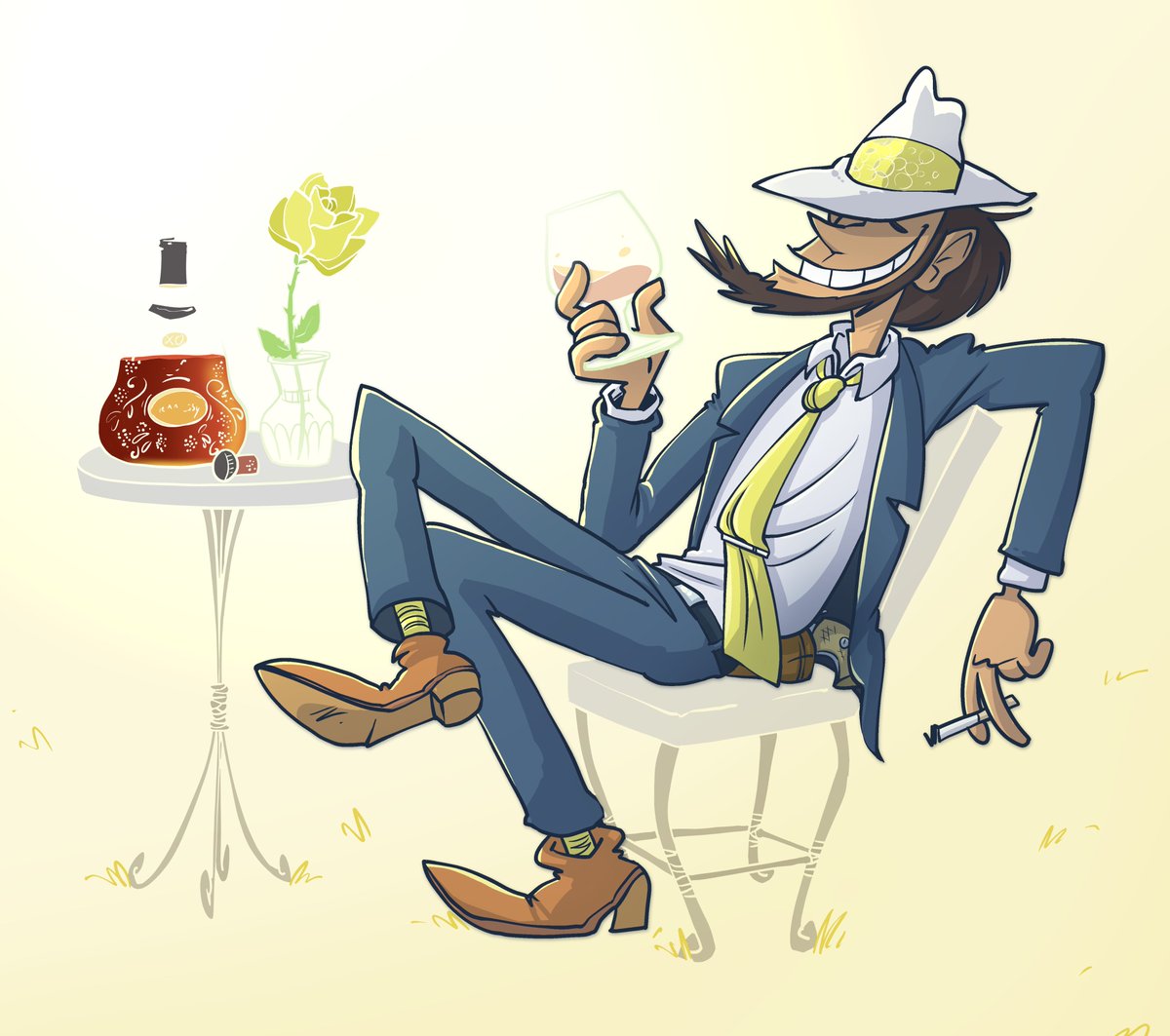 Clar Ni Dhufaigh On Twitter 遅れてすみません 過小評価されている次元の 得意技 はセルフケアだと思います たぶん ルパン三世版深夜の真剣お絵描き60分一本勝負