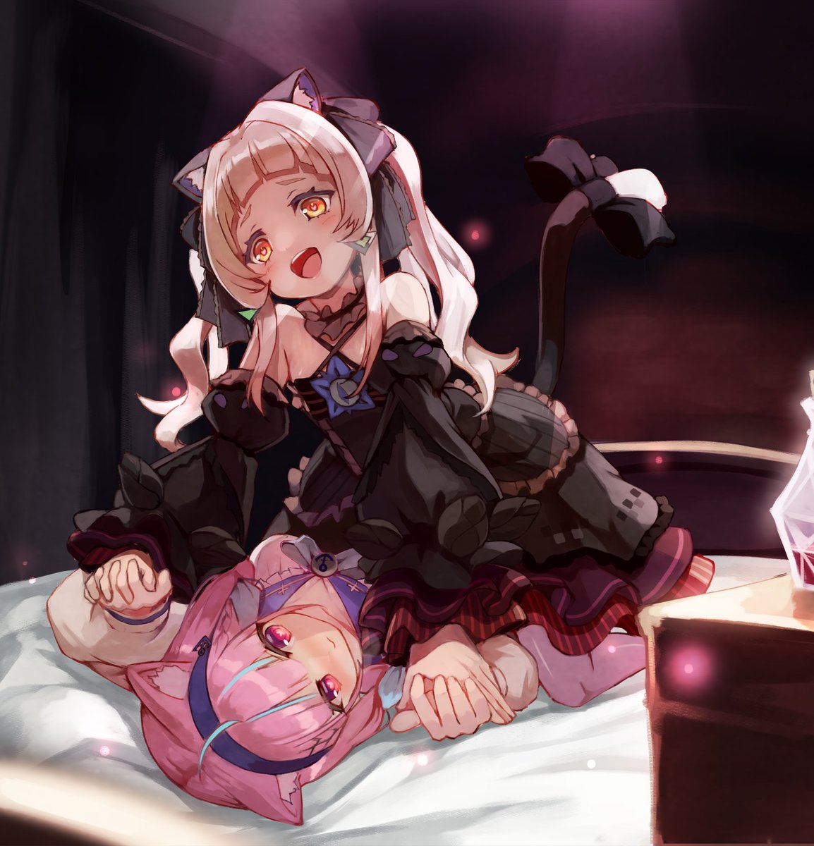 桃鈴ねね ,獅白ぼたん ,雪花ラミィ 「#いつか超つよつよ絵師になるので今のうちに推しませんか 」|sueのイラスト