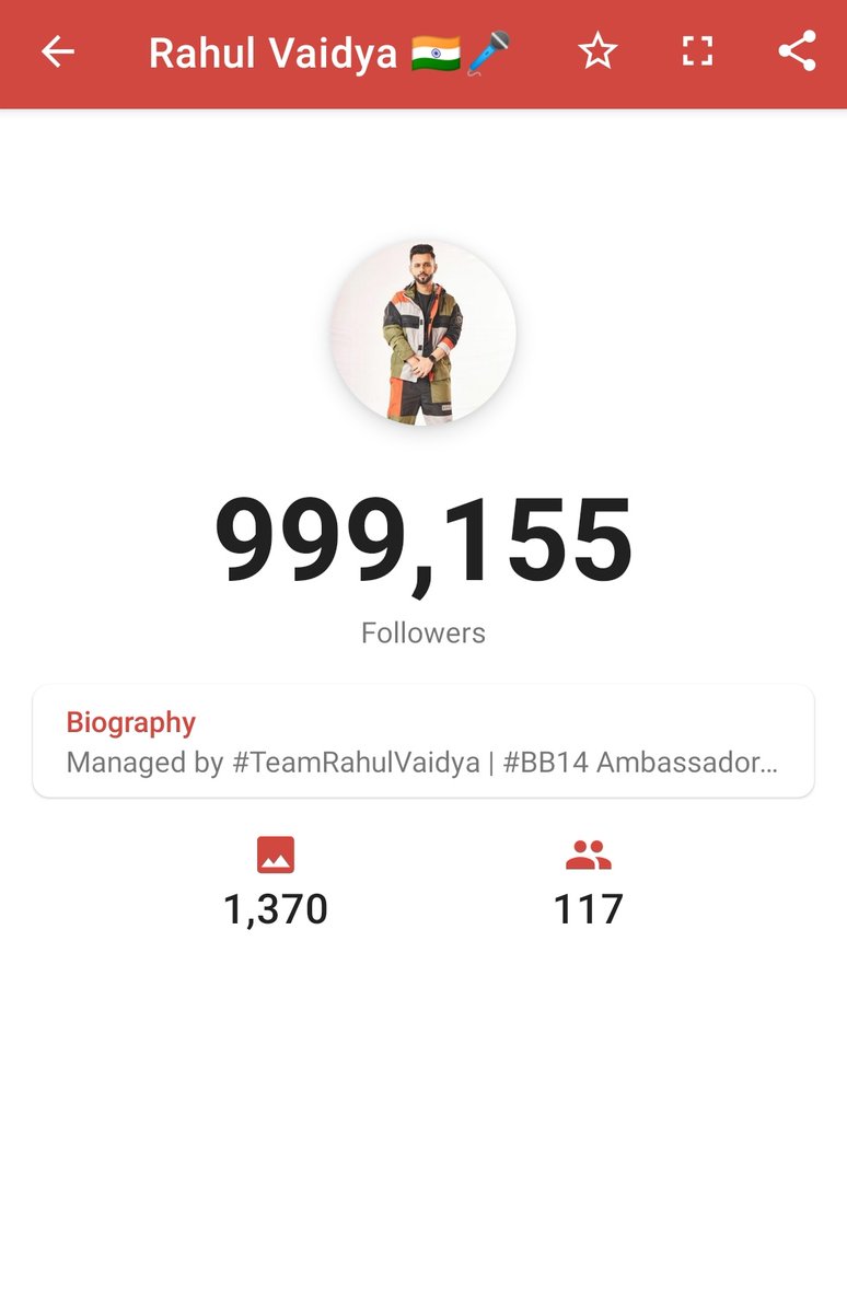 It's gonna be a gift ❤️🥺
1M❤️❤️
#RAHULVAIDYAFORTHEWIN
#RahulVaidya
#RKVians