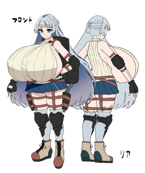 さっき納品した以前デザインした旅商人の子の二面図 https://t.co/n5DkugyY7V #Skeb 