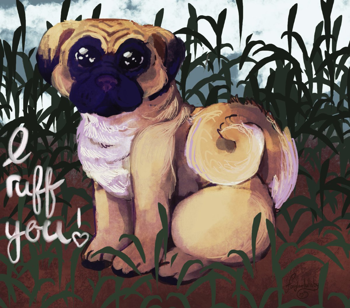 puggie #artistsontwitter #animalartists