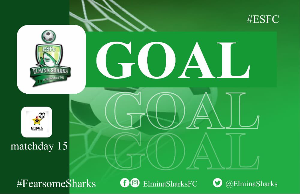 ElminaSharks's tweet photo. 25’
GOOOOOOOAAAAL
#BenjaminBoateng on his weaker foot scores the equalizer
@ElminaSharks 1 @MedeamaSC 1
#FearsomeSharks
#GPLwk15
#SharksMedeama https://t.co/CVWRUYQ9Bq