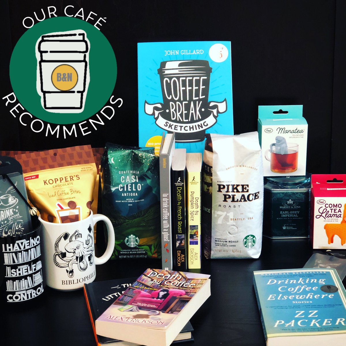 Happy Sunday Everyone! We asked one of our Baristas to set up a table of café recommendations and the coffee force is definitely strong with this one! 🤎☕️📔
—
#coffeelover #wereccomend #bookswelove #cozymystery #sketchbook #bnbuzz #bncafe #allthingscoffee #baristalife