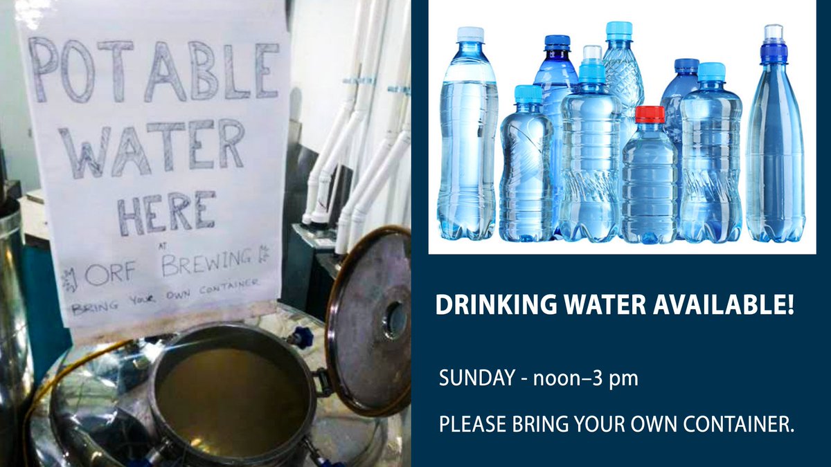 WATER AVAILABLE. Filtered and boiled. Swing by today (2/21) between noon and 3 pm. BYO containers.