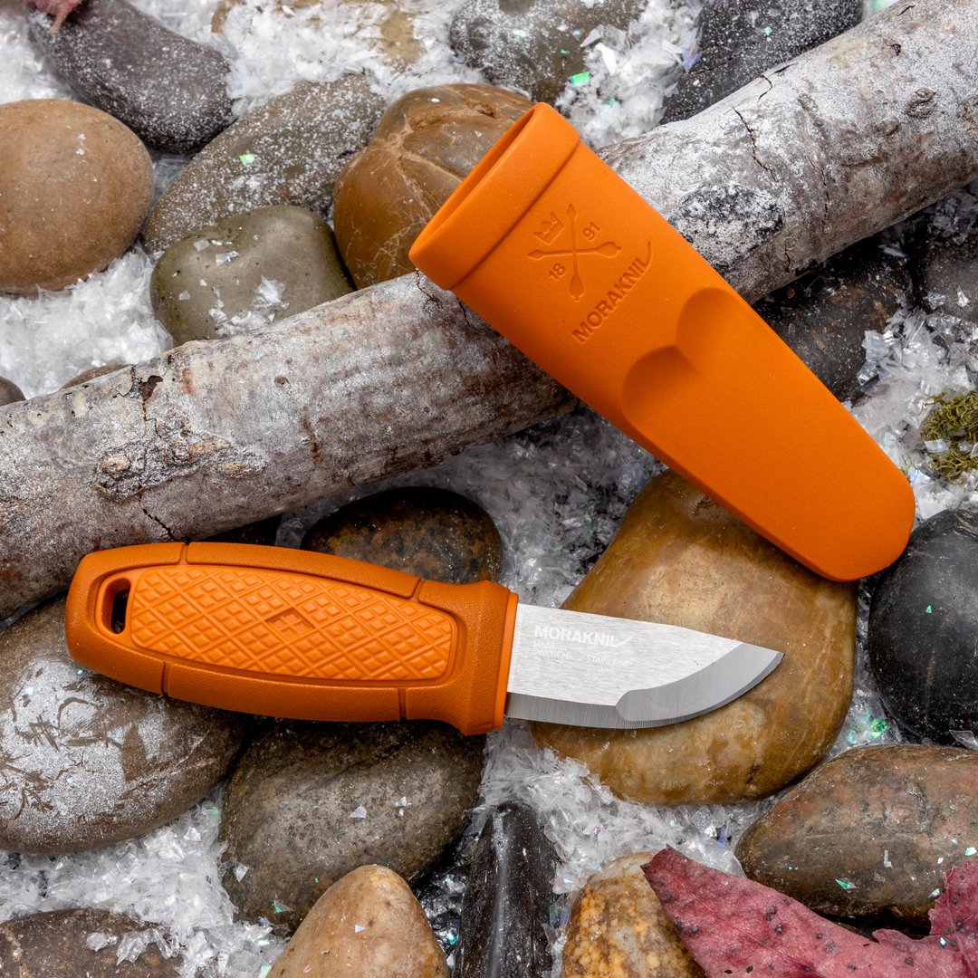 KnifeCenter on X: →  ← The @Morakniv Eldris is a  pocket-sized knife that is great for whittling and other small jobs around  camp. It features a fire starter-compatible spine, a Scandi