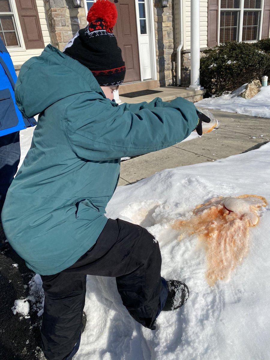 jmgerhart's tweet photo. We finally did the #snowvolcano today. It’s a great #STEM activity! #DownSyndrome https://t.co/kQYTpkfoIG