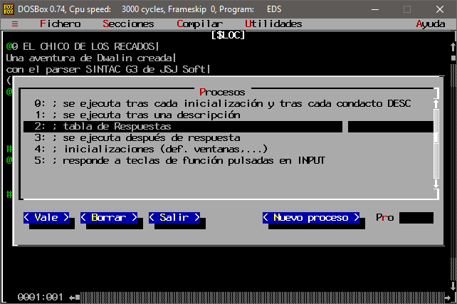 Dwalin15's tweet photo. Una tarde domingo nublada, DOSBOX y un viejo parser... ¿qué puede salir mal?
#MSDOS #SINTAC #retroaventuras https://t.co/mghNJKNZsA