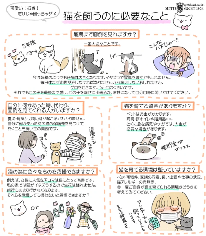 子猫を保護したときにやるべきことや、猫を飼うのに必要なもの、などなど！知っておきたい猫のあれこれ！