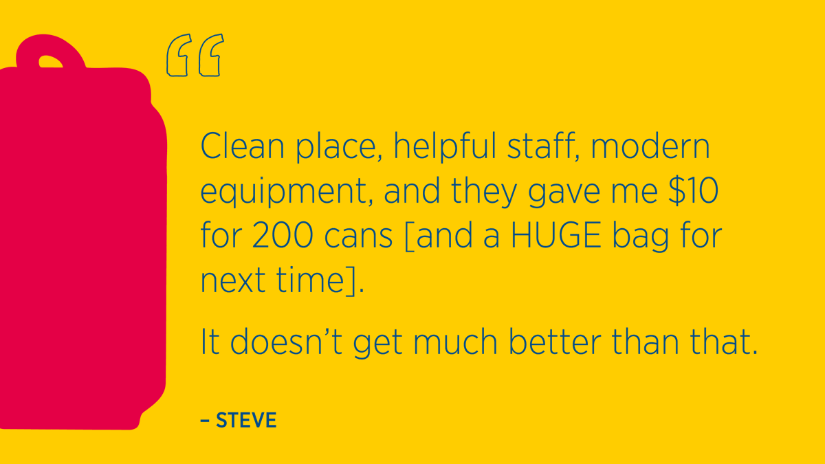 CleanLoopCenter's tweet image. Steve&apos;s right - there&apos;s nothing better than getting money back in your pocket (or your PayPal account with our digital payout machines). Come in, see for yourself and #GetInTheLoop! ♻️ #Buffalo #Buffalove
