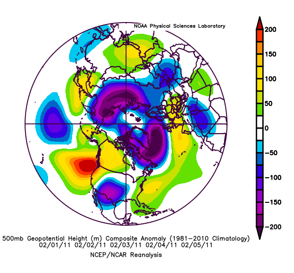 ulmpackfan's tweet photo. @dgoldwx2112 Really enjoyed your write up.  Nicely done.  2011 (image) also comes in mind and seems to be similar to the other events you outline.  This year also looked very concentrated in the central US maybe caused by the -NAO and western ridge funneling the arctic air south. https://t.co/6CZQnVlO9A