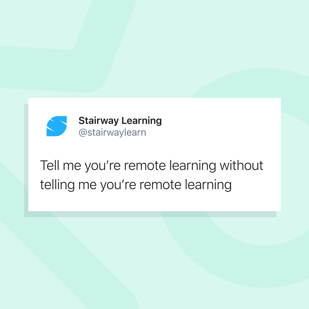 StairwayLearn's tweet photo. "Sorry, my mic was on mute" https://t.co/5cpHywc0aF