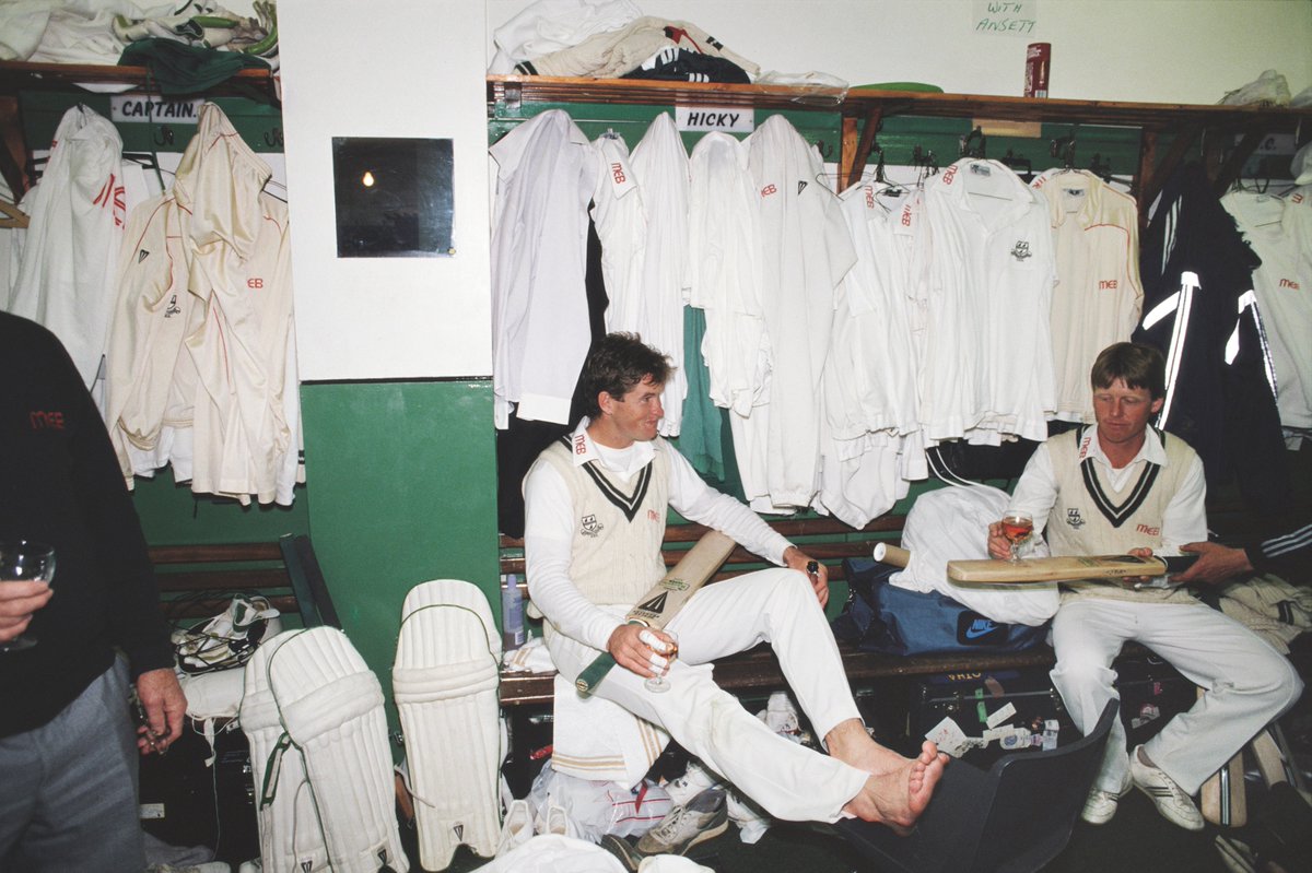 TheCricketerMag's tweet photo. 📸 Graeme Hick at New Road in 1988, having just struck 172 against West Indies in a tour match, passing 1,000 first-class runs before the end of May in the process 👊 https://t.co/q2QxDhFG5f