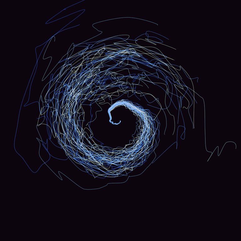 unappliedmath's tweet photo. Frayed Spiral 
#creativecoding #processing #mathart #generativeart #creativecodeart #codeart https://t.co/nFjxNmsyYP