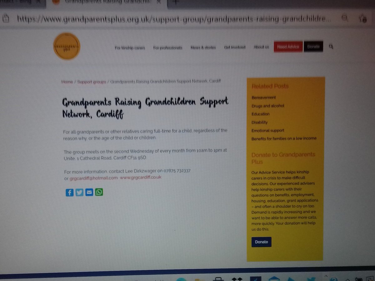 How did this happen??
Why has the amazing Chair of GRG been USED as a contact for GP+ for direct donations to them??
Without her knowledge or permission-SHOCKING!!!
GRG is a small, self-funding group.
Grandparents Raising Grandchildren (Cardiff) does not run under GP+. Never has.