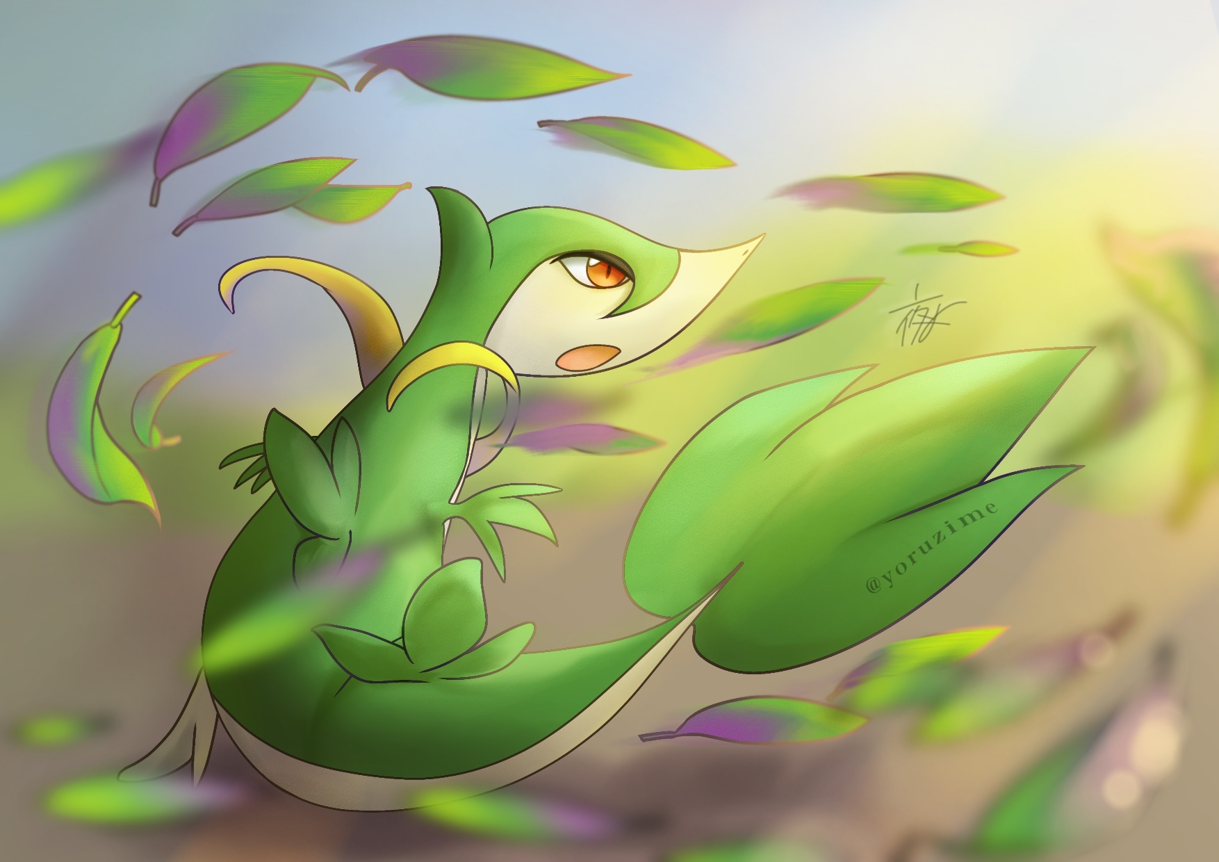 夜締 シャン灯 マジカルリーフの特訓 ジャノビーにきめた ポケモンイラスト 絵描きさんと繋がりたい T Co Xa4ni8smpf Twitter
