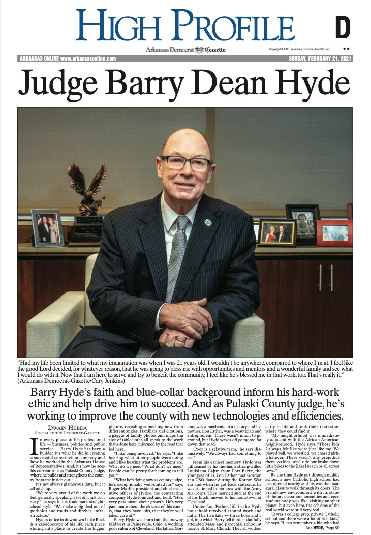 dshameer's tweet photo. What motivates the top executive of Arkansas' largest county government? Read this profile and found out: https://t.co/wtI58MJx8n https://t.co/eZrHdGOSo4