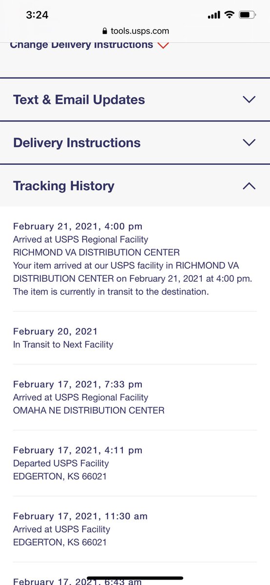 jenmo19's tweet photo. At this point, I will never receive my @foofighters Medicine at Midnight vinyl that was preordered 12-30-20. Shipped 2-2-21 and now in VA when it was just 50 miles away four days ago. I could have driven to pick it up! #uspssucks #vinyladdict https://t.co/zE2MoMeNX6