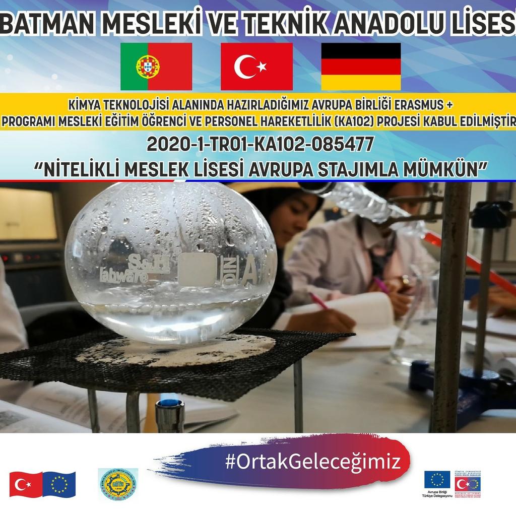 BmtalKimya's tweet photo. Kimya teknolojisi alanı öğrencilerimiz AB Yolunda Su analizi ile ilgili staj görecekler #ortakgelecegimiz #abprojeleri #abprojects https://t.co/TsKCjlolyE