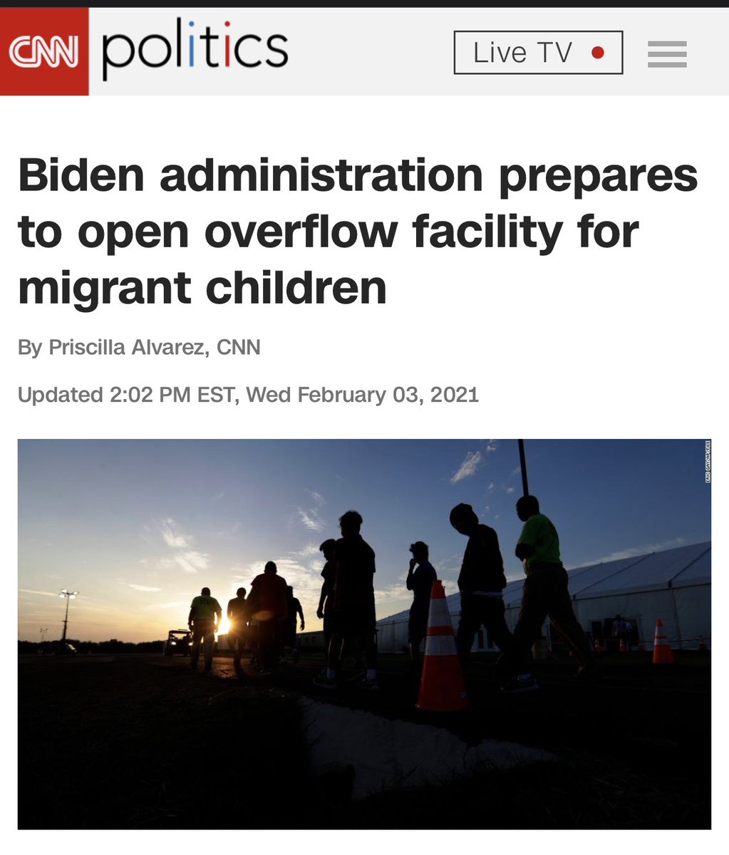 Javierito321's tweet photo. Vaya que conveniente: estuve 4 años seguidos escuchando a los medios, actores, celebridades, cantantes, hablando de “Niños en jaulas” y ahora que entra Biden se les llama “Instalaciones para niños migrantes”

Como cambian las cosas, ahora si se ve bonito. Que hipócritas todos. https://t.co/4MgSbDpIqK