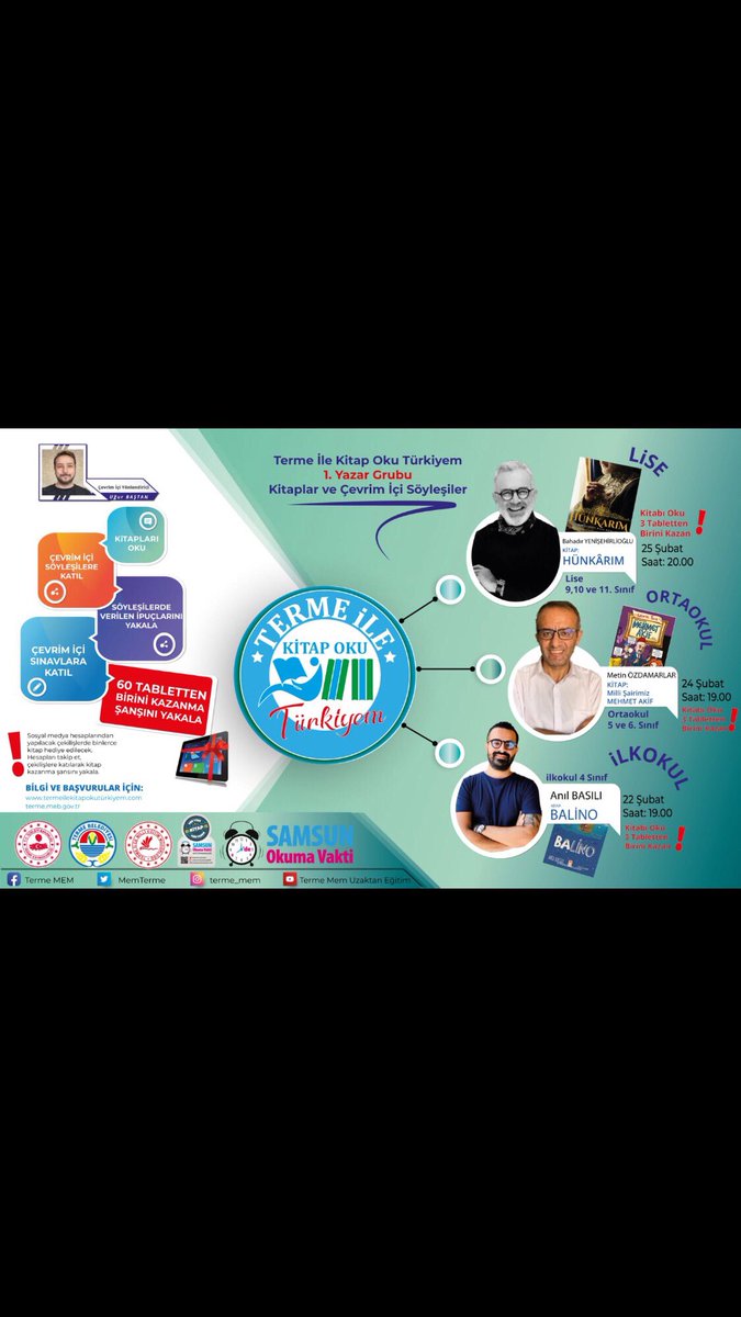 #TermeilekitapokuTürkiyem #SamsunOkumaVakti