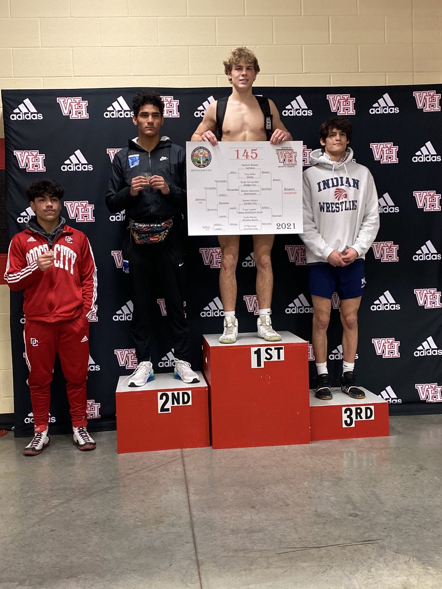 coachmilller's tweet photo. After battling it out at the toughest substate tournament in the state we have 4 young men going to the 6A State Wrestling Tournament. 

126- Dylan Sheler Champion
132- Jacob Rymer 4th
145- Nathan Bowen Champion
170- Corbin Williams 3rd https://t.co/S5NhqjUxQ4