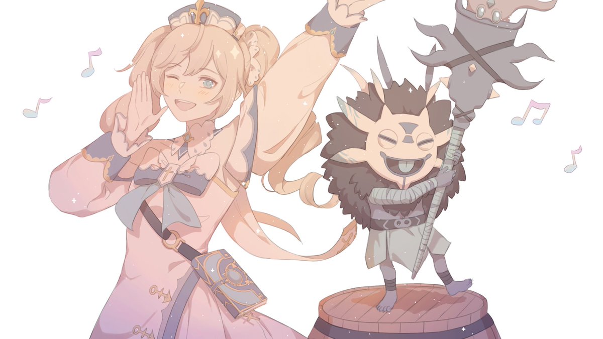 shinyshynii's tweet photo. AU where the hilichurls are our friends 😭✨ #genshinimpact #原神 https://t.co/6i1HXWRsPd