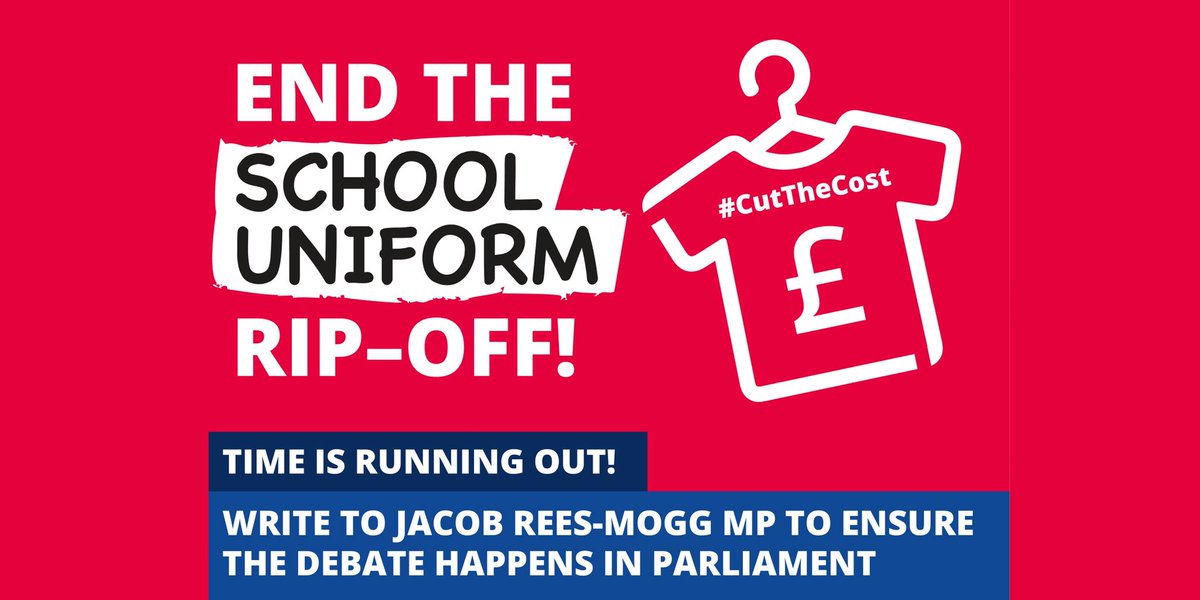 We support the work of the <a href="/childrensociety/">The Children's Society</a> to ensure that <a href="/MikeAmesburyMP/">Mike Amesbury</a> bill to cut the costs of school uniform is debated in parliament. Come on <a href="/Jacob_Rees_Mogg/">Jacob Rees-Mogg</a> #CutTheCost and let’s get this sorted for families up and down the UK.