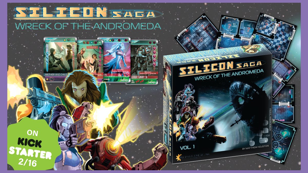 RustedGearGames's tweet photo. Back Silicon Saga: Wreck of the Andromeda today on Kickstarter. 

Delve into the wreck of a deep-space research station, navigate lurking dangers and escape with the most valuable resource of all, Silicon.

https://t.co/iYgs06WFg2

#kickstarter #boardgame #boardgamegeek #bgg #j2s https://t.co/S7IAbRePNv