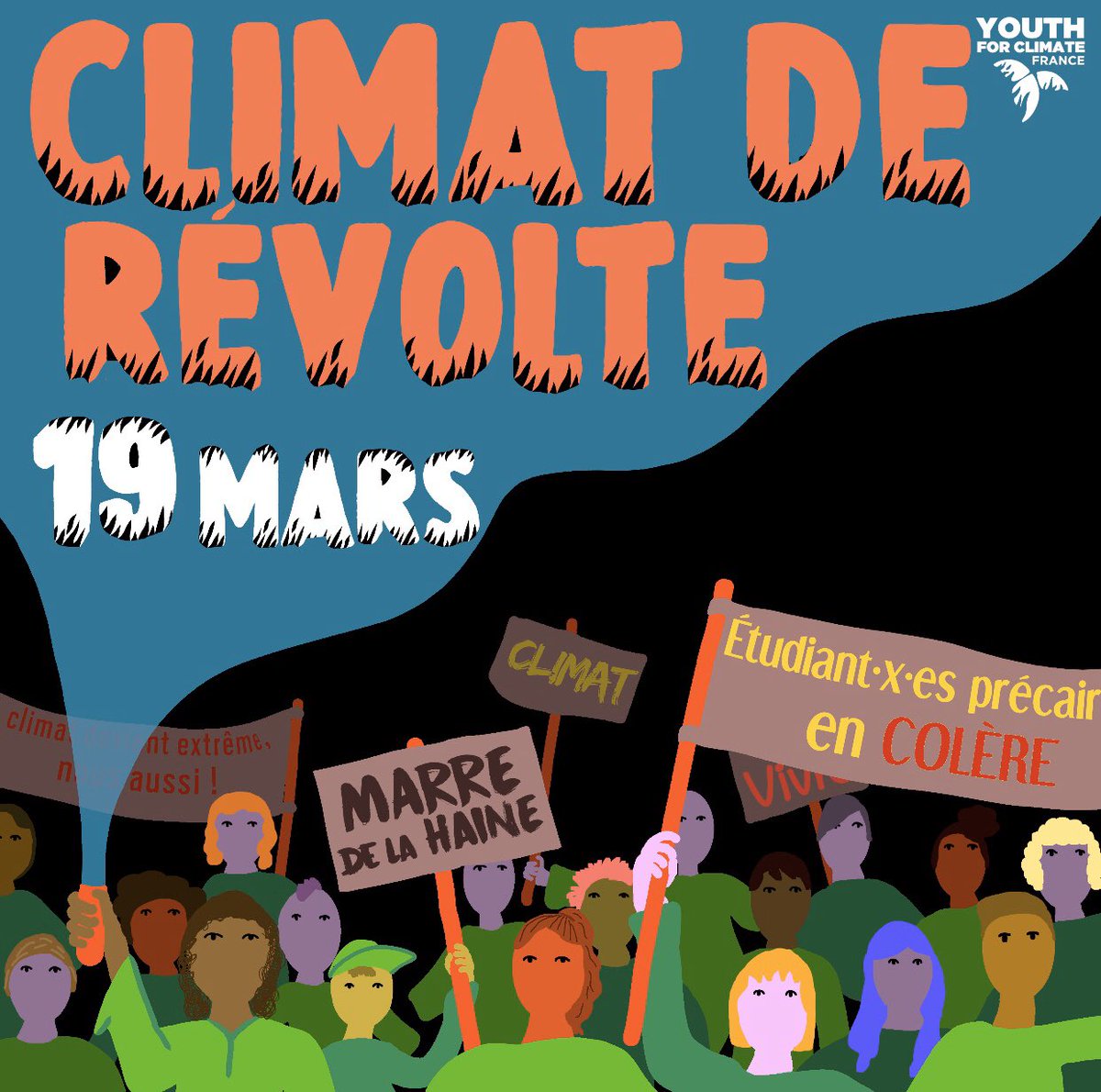 YFC_Annecy's tweet photo. Nous sommes de retour🔥
Face à l’inaction gouvernementale, face à l’abandon de notre génération, pour une société inclusive et égalitaire, @Youth4Climatefr se mobilise le 19 mars prochain partout en France et dans le monde🌱
Plus d’informations prochainement ✊ https://t.co/H5iY5VHmFb