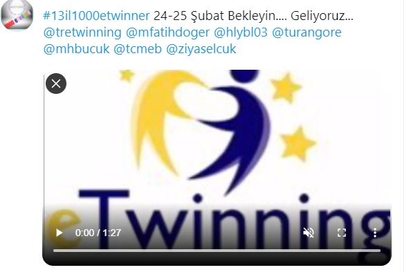 #13il1000etwinner 24-25 Şubat Bekleyin Geliyoruz,  <a href="/tretwinning/">eTwinning Türkiye</a> <a href="/mfatihdoger/">Mehmet Fatih Döğer</a> <a href="/hlybl03/">Hülya BAL</a> @mhbucuk <a href="/tcmeb/">Millî Eğitim Bakanlığı</a> <a href="/ziyaselcuk/">Ziya Selçuk</a> <a href="/MemCankiri/">Çankırı İl Millî Eğitim Müdürlüğü</a>