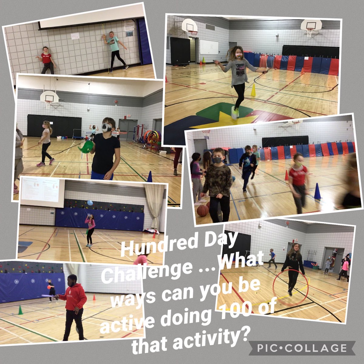 DoellKathy's tweet photo. NES students being Active in a fun and safe way during PE for the Hundredth Day of School! https://t.co/y4nDMSNfqL