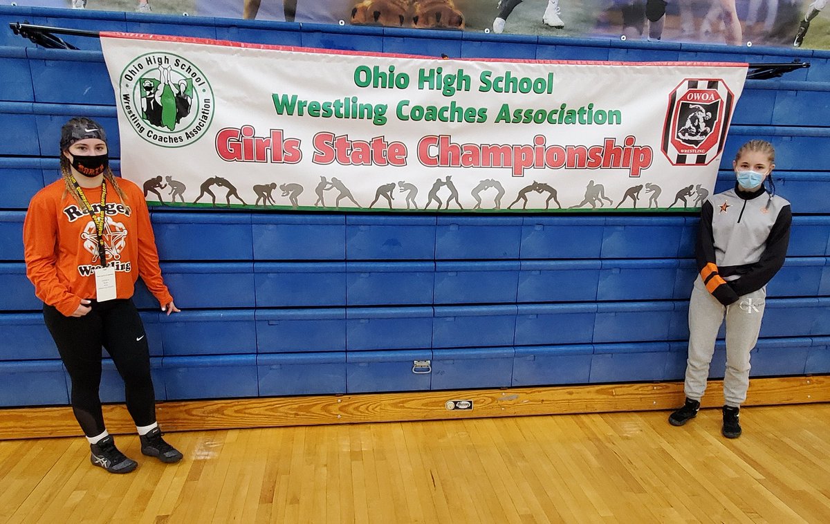 Even tho we fell a little short of the podium I can not express how proud of these two young ladies we are. They are the first female state qualifiers in school history!! The future looks promising for them both. #ladyrangers #wrestlelikeagirl