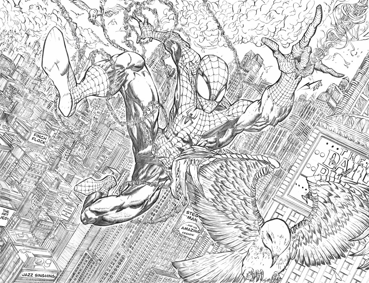 I’m a 16 year old aspiring comic artist, and I drew The Amazing Spider-Man!! If I could get any critique or advice from the incredibly skilled masters, I would very much appreciate it! <a href="/RyanStegman/">Ryan "x-men man" $tegman</a> <a href="/JoeQuesada/">Joe Quesada</a> <a href="/JoeMadx/">Joe Madureira</a> <a href="/rickeypurdin/">Rickey Purdin</a> <a href="/BRIANMBENDIS/">BRIAN MICHAEL BENDIS</a> <a href="/andyparkart/">Andy Park</a> <a href="/thealexrossart/">Alex Ross</a>