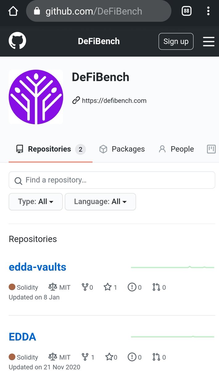 CR1337's tweet photo. Why looks the Github like this when the mainnet is supposed to be live? $EDDA #Defibench https://t.co/OWdjNNY2H7
