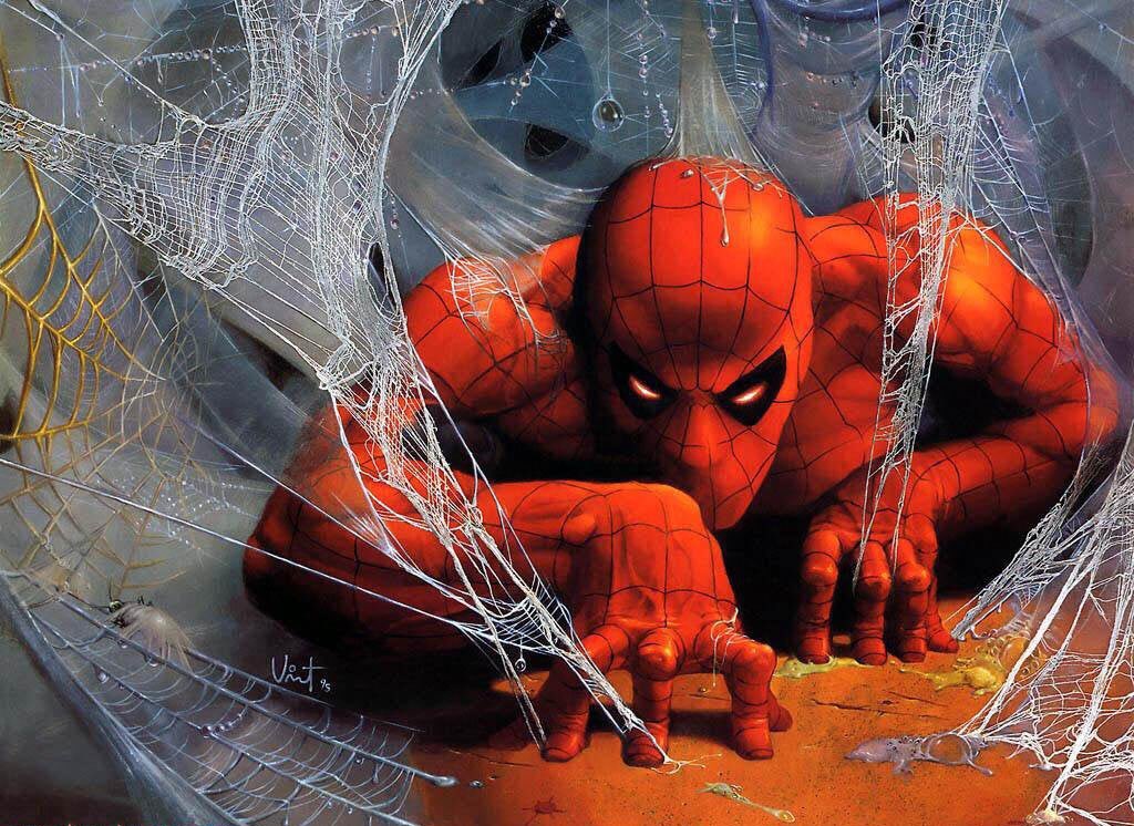 RT @CoolComicArt: Spider-Man Marvel Press Poster (1996) art by Vince Evans https://t.co/wcBXhrbfPU