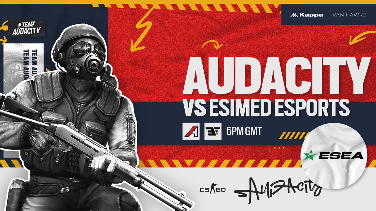 AudacitySports's tweet photo. Matchtime💪
We're LIVE as we take on #ESIMED ESPORTS in ESEA Advanced. Tune in now👇
📺: https://t.co/Ryj6ooM4ks
#TeamAudacity | #ESEA https://t.co/z5oOWoWPDw