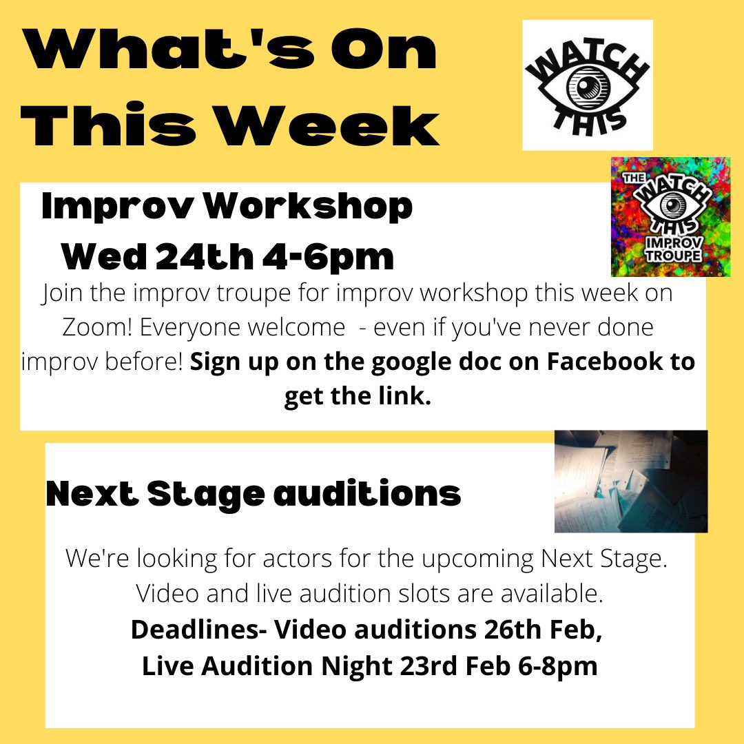 WatchThisBham's tweet image. This week we’ve got improv 4-6, Next Stage auditions and the premiere of Love Actually the 48hr! #theatre #improv #uob #guildofstudents #students 🎭❤️🎥