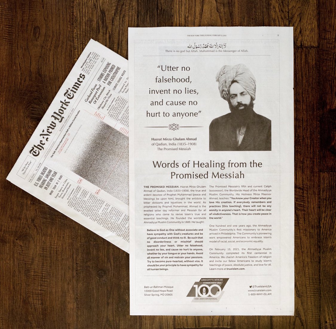 FaheemYounus's tweet photo. This “vaccine” to counter religious extremism was launched in the US over a 100-years ago.

It’s still available, effective and safe. Millions healed. #TheMessiahAd https://t.co/Yhuf4sPiJS