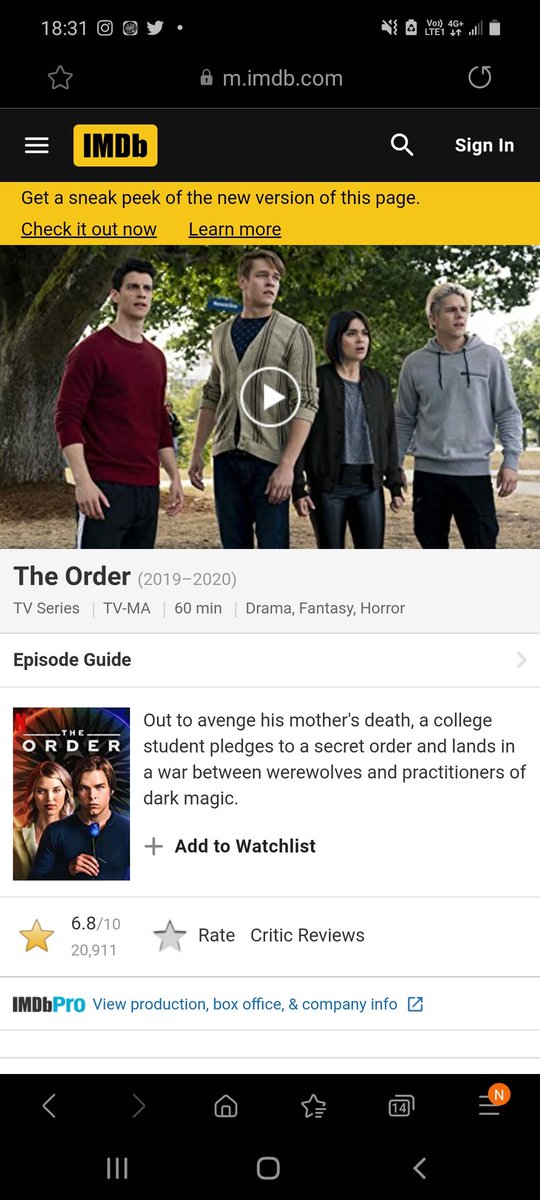 EcoRui1's tweet photo. can someone renew the order? it's amazing can't believe it got cancelled 😭 @PrimeVideo @netflix @hulu https://t.co/cekEnL3Yqh