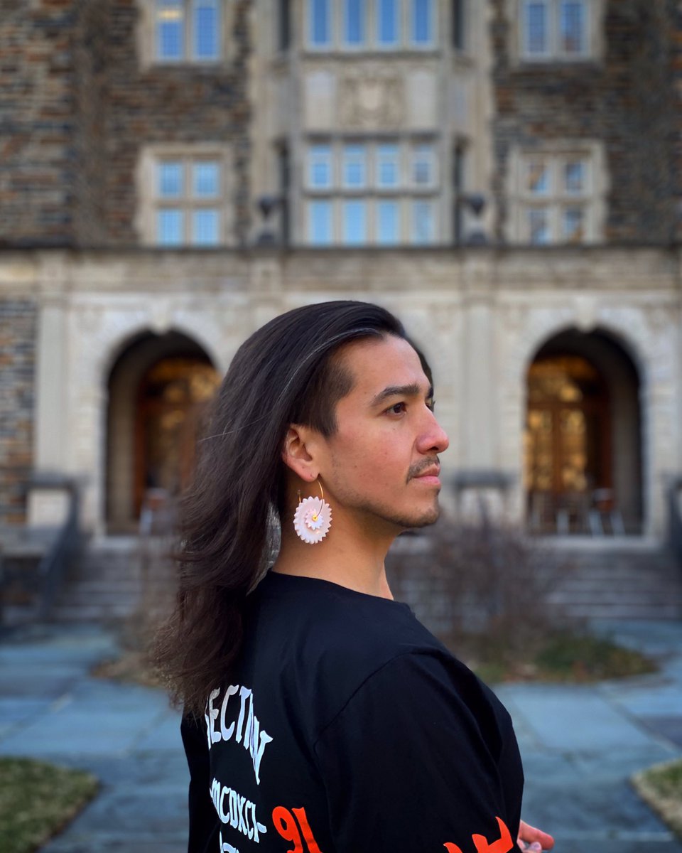 Ray_L_Allen's tweet photo. Some of the best decisions I made for myself were to grow my hair out and get my ears pierced. I get so much joy out of looking at and growing my Native earring collection, and playing with my hair styles that I canโt imagine going without these outlets again! #NativeEarrings https://t.co/CUUMxNlos9